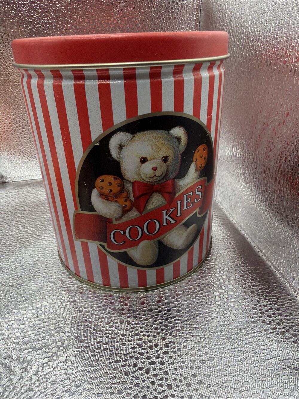 Mrs. Fields Bear Cookies Empty Collectible vintage Tin Container Display Decor